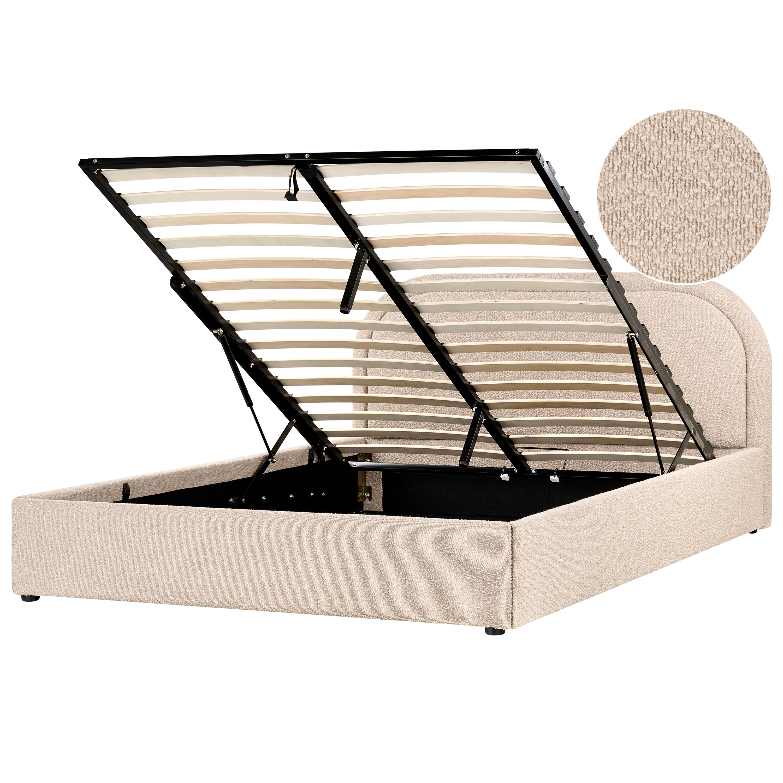 Sänky säilytystilalla buklee QUILLIEN 160 x 200 cm Beige