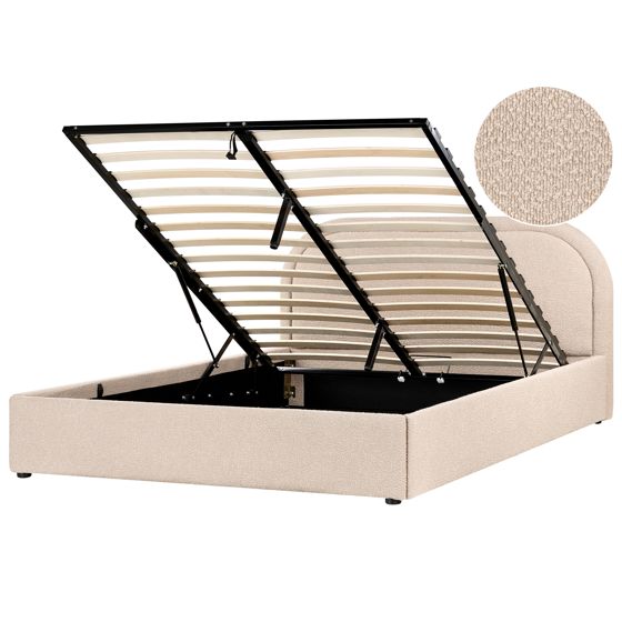 Sänky säilytystilalla buklee QUILLIEN 160 x 200 cm Beige