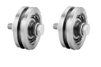 60mm nelikulmainen urapyörä 1 kuulalaakerilla - 2 kpl:n sarja