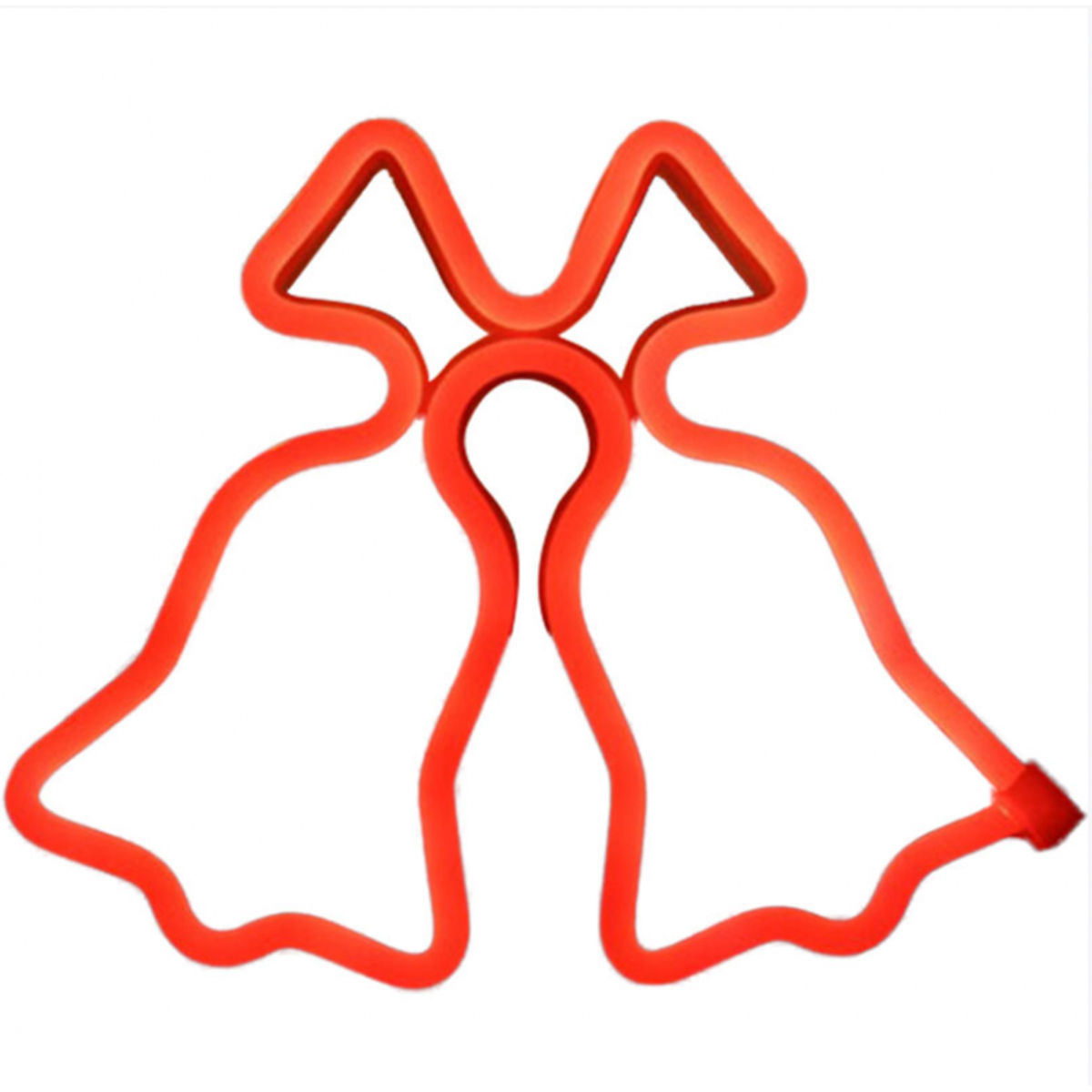 Pöydälle Asettettava Neon LED-valaisin Kaksinkertaisella Joulukellolla USB-A-portilla