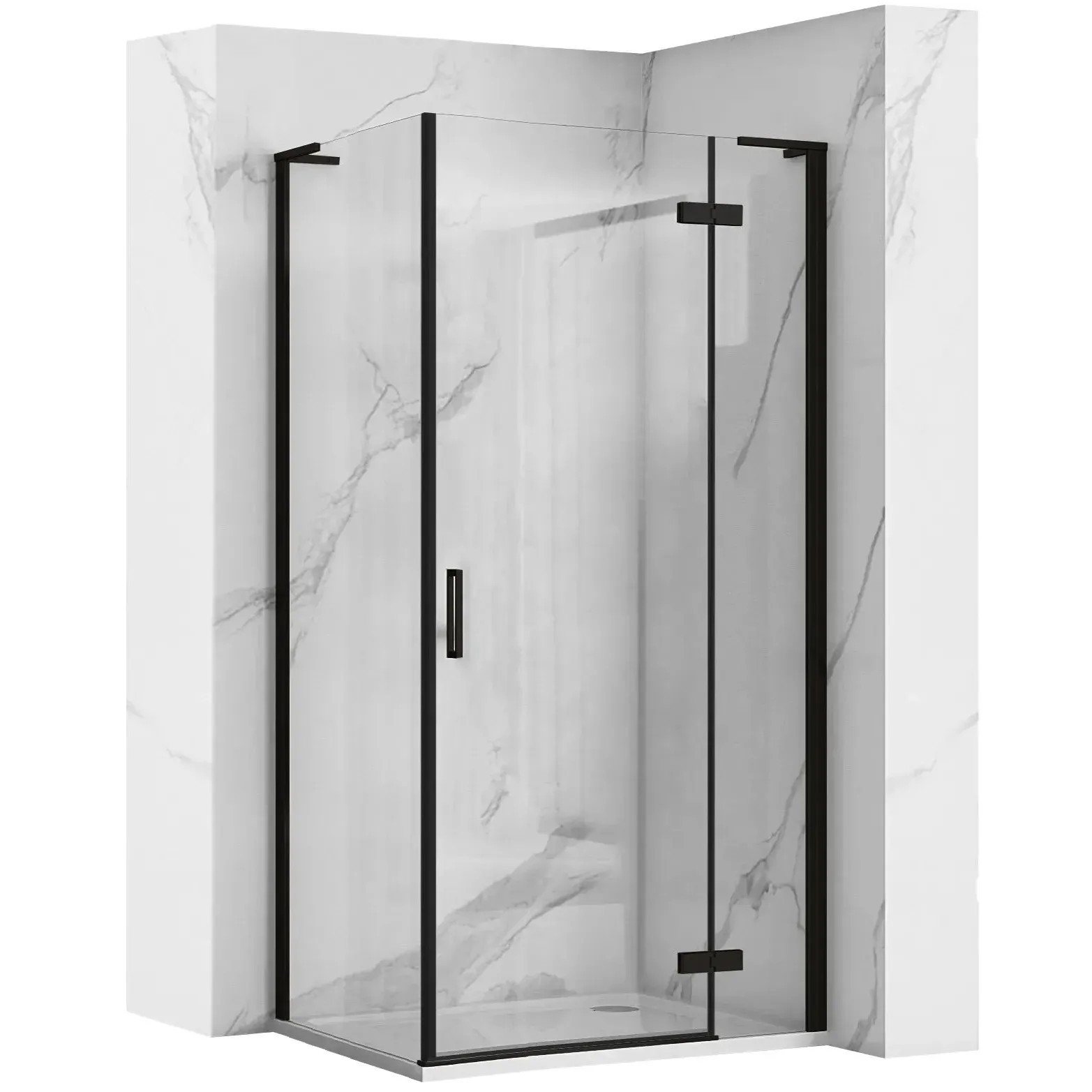 REA Suihkukaappi HUGO 80x90 musta, 80X90X200, 5CM