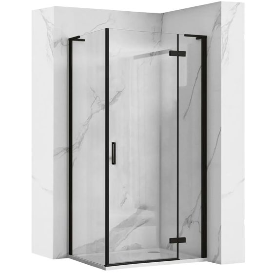 REA Suihkukaappi HUGO 80x90 musta, 80X90X200, 5CM