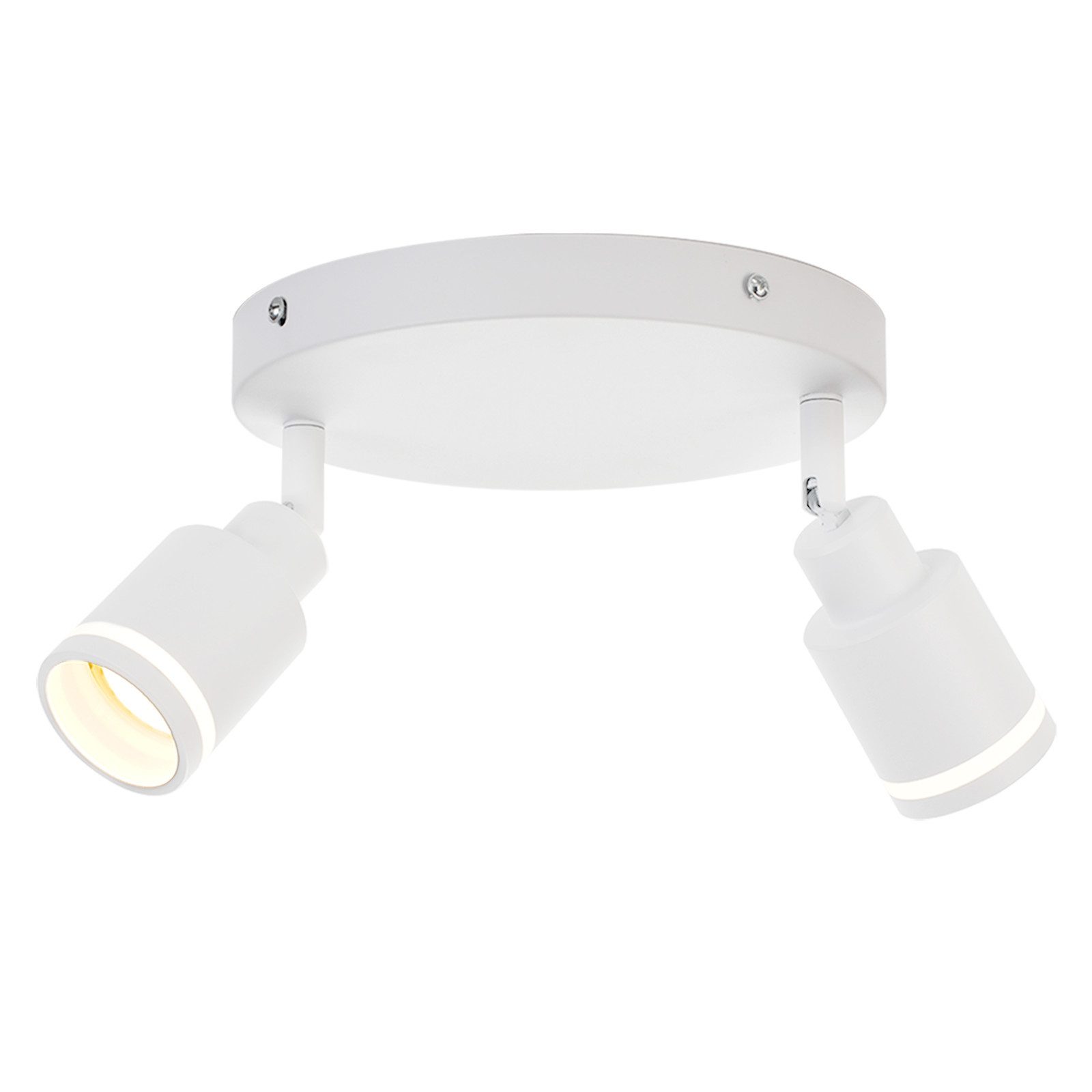 NETTLIFE moderni kattokohdevalaisin 2 säädettävää GU10- lamppua valkoinen metalli