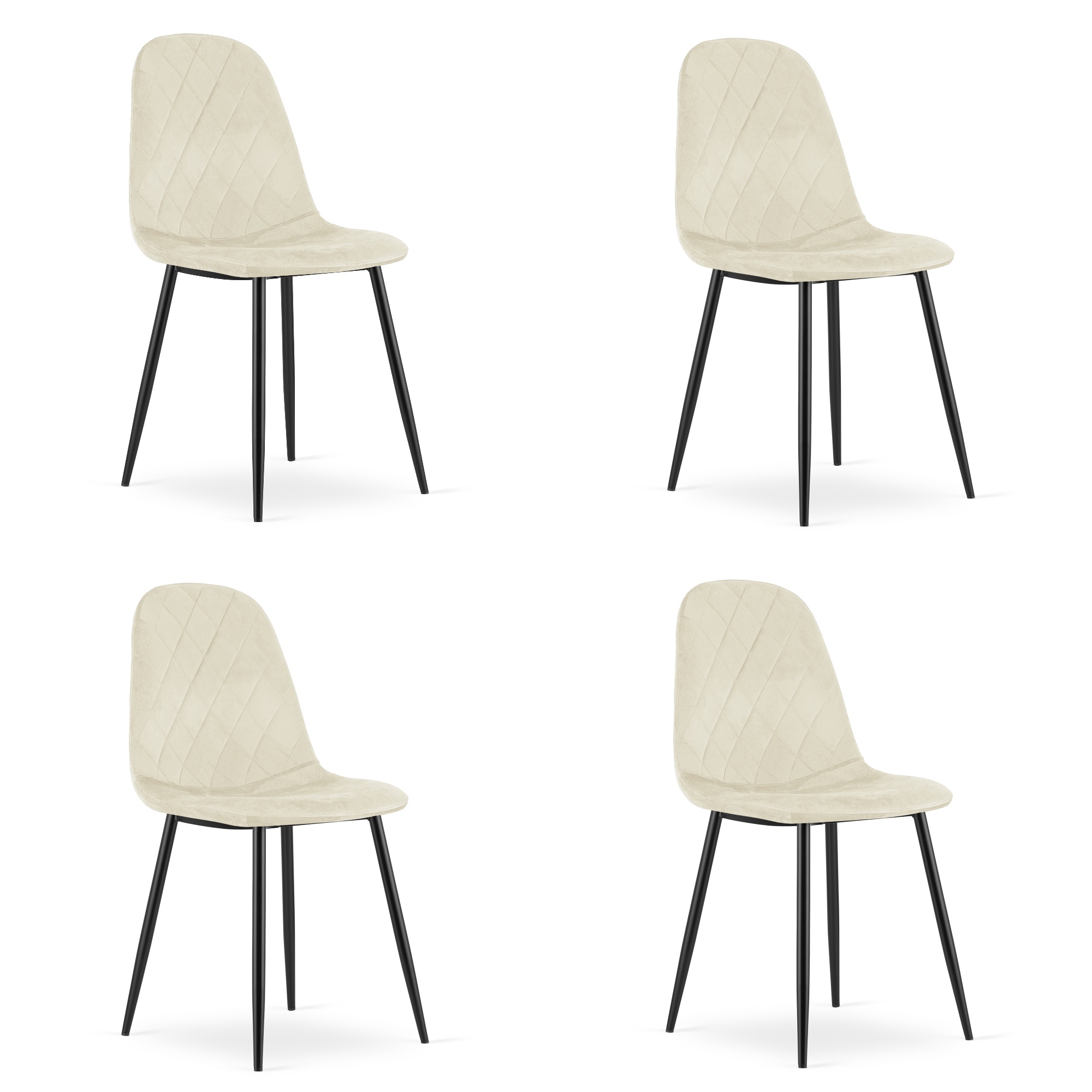 ASTI-tuoli, beige sametti (4 kpl)