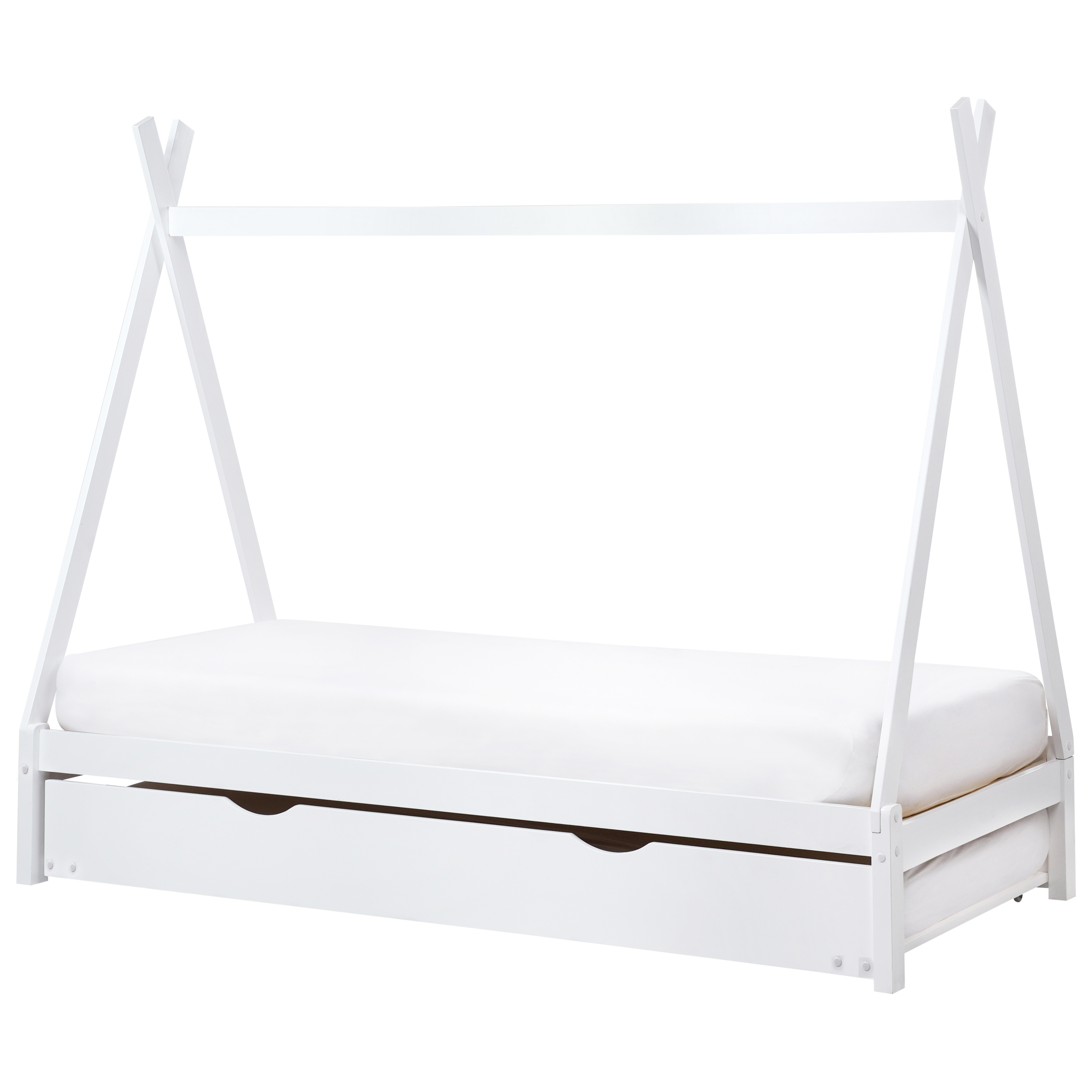 Lastensänky lisävuoteella Mänty TALMONTIERS 90 x 200 cm Valkoinen