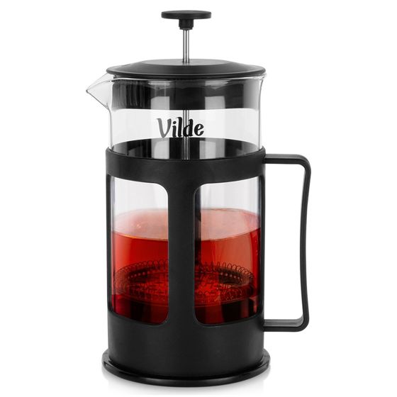 Lasimäntäinen kahvin- ja teenkeitin 1 l