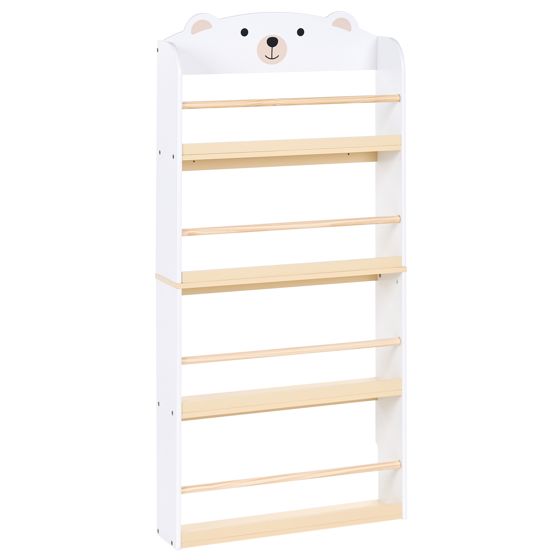 Kirjahylly 4 tasoa MIMILI 124 cm Valkoinen
