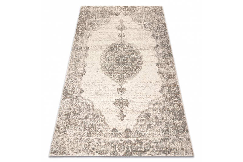 Villamatto ABBY Kukat klassinen harmaa / sininen