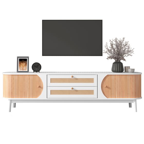 TV-taso 170x46x39,5 cm valkoinen MDF rustiikkinen säilytyksellä