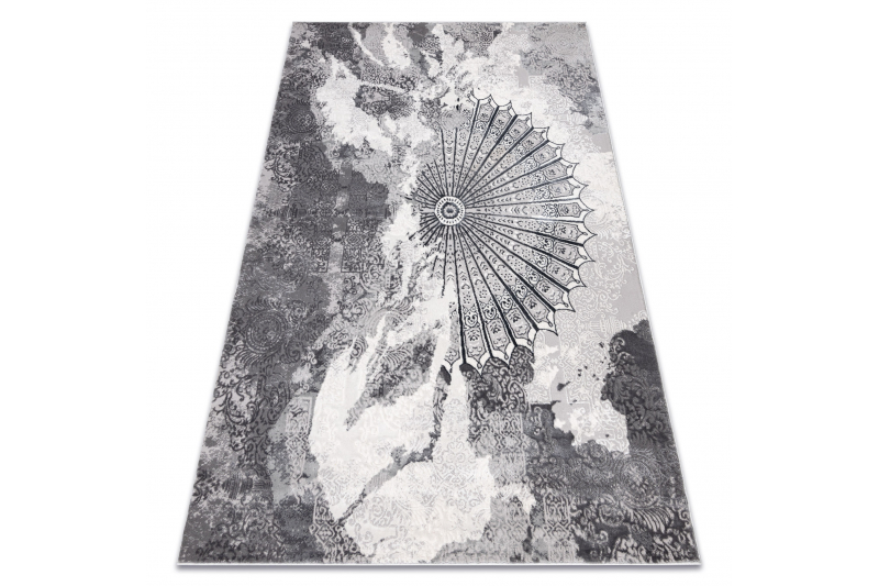 Matto ALLURE 5715 - tyylikäs, glamour vaaleanharmaa / valkoinen 280x370 cm