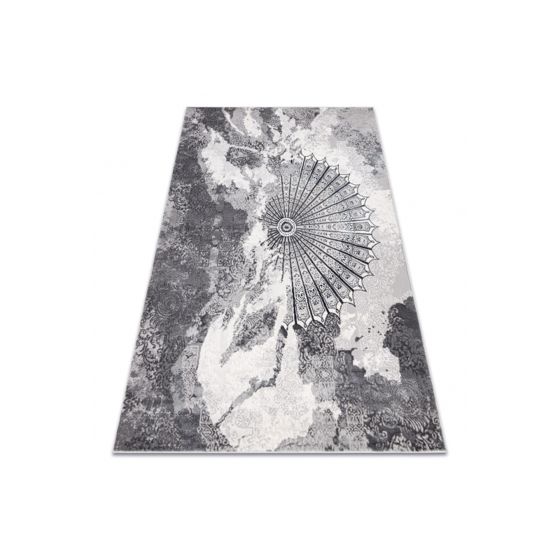 Matto ALLURE 5715 - tyylikäs, glamour vaaleanharmaa / valkoinen 280x370 cm