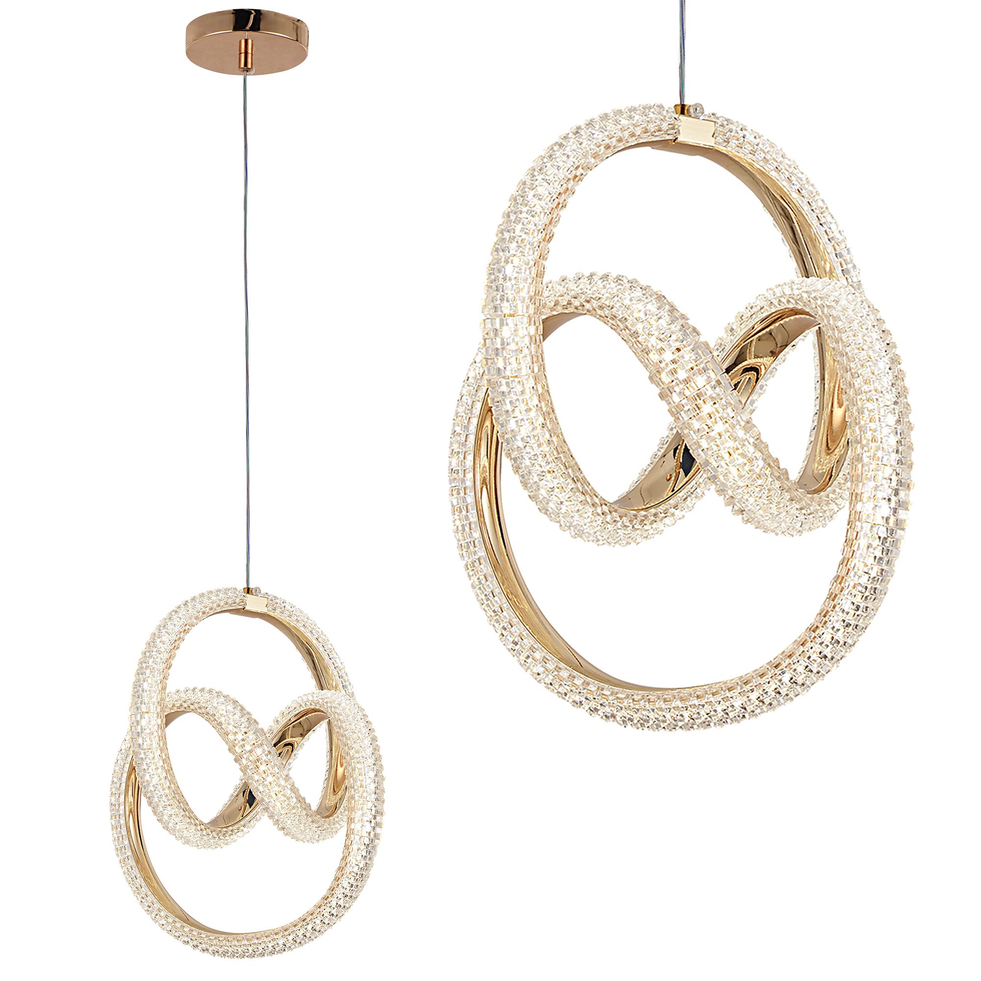 TOOLIGHT riippuva kattovalaisin G068-CP kulta, 131,5x22x29cm