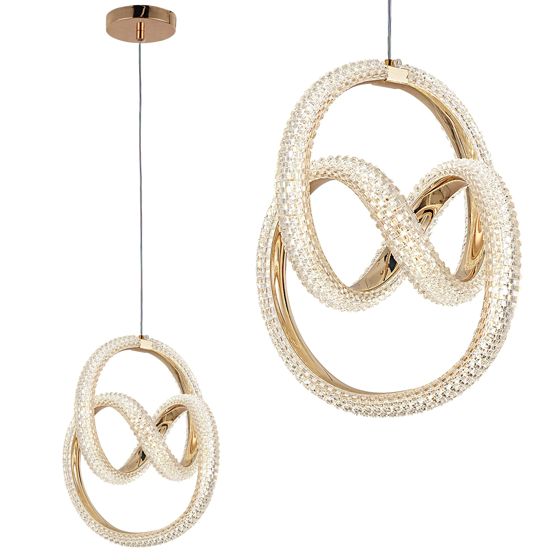 TOOLIGHT riippuva kattovalaisin G068-CP kulta, 131,5x22x29cm