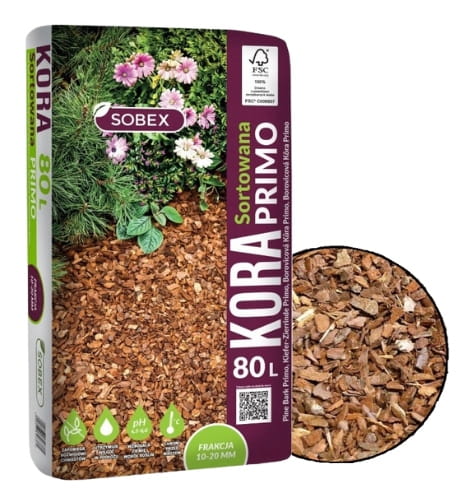 Männynkuori puutarhakäyttöön, havupuu, Primo 80L, 10-20mm