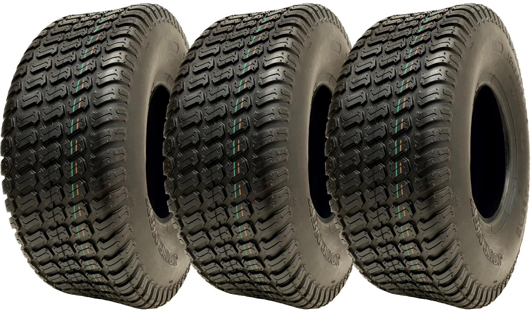 18x6.50-8 ruohonleikkurin renkaat, 4-kerroksiset Multi Turf Grass Journey P332, 350 kg (3 kpl:n sarja)