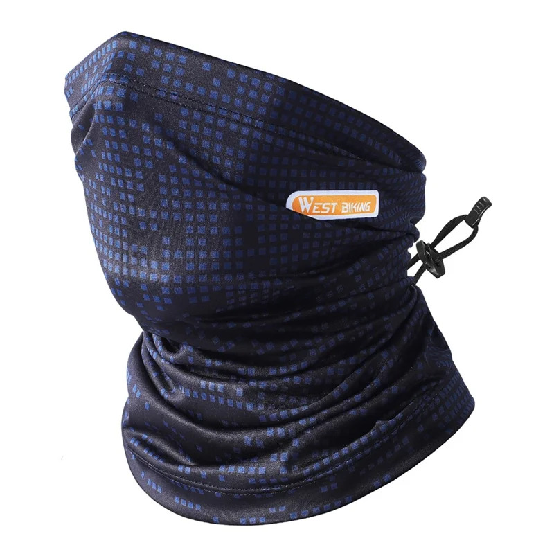 Ice Silk Elastinen Kaulahuivi, UV-suoja, Musta/Sininen