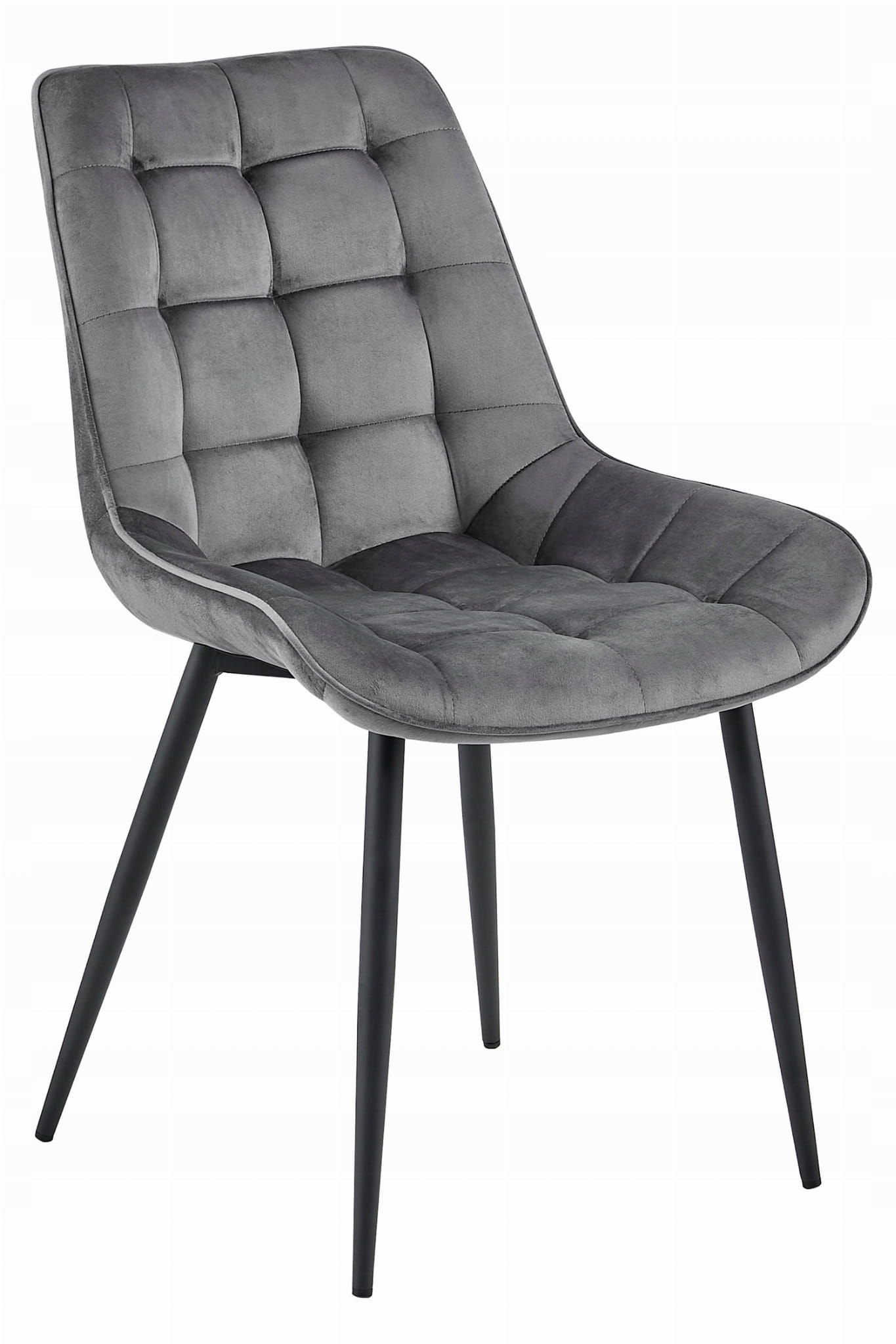 BERA-tuoli, tummanharmaa sametti, mustat jalat (1 kpl)