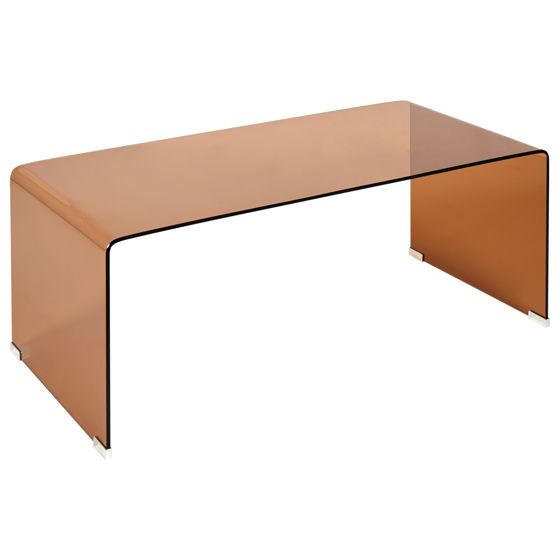 Sohvapöytä KENDALL karkaistu lasi Ruskea