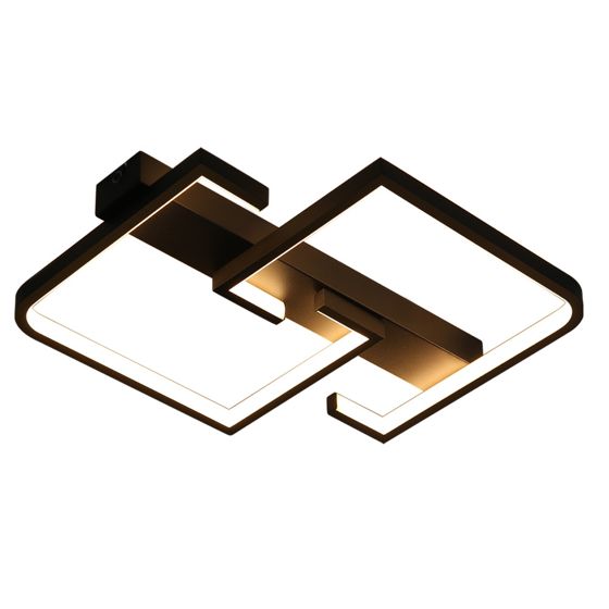 NETTLIFE LED - kattovalaisin,musta,19W,30CM,moderni,lämmin,valkoinen,3000K,geometrinen,kuvio