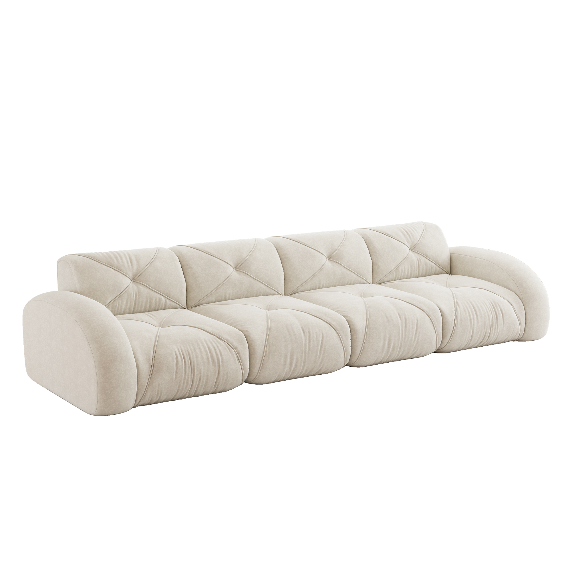moduulisohva 4-paikkainen vaaleanbeige chenille skandinaavinen rutschfest