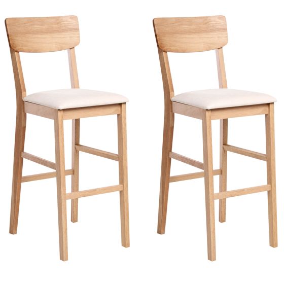 Baarituolisetti 2 kpl AMBLER puu Vaaleanruskea/beige