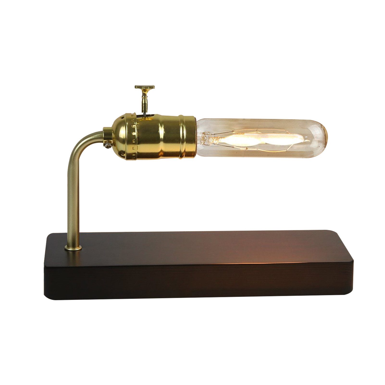 NETTLIFE Vintage, puinen, pöytävalaisin-Kytkimellä, Retro-design, Steampunk, Yövalo, Antiikkimetalli, (Ei, polttimoita,)