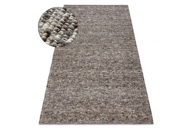 NEPAL 2100 stone, harmaa matto - villainen, kaksipuolinen 250x300 cm