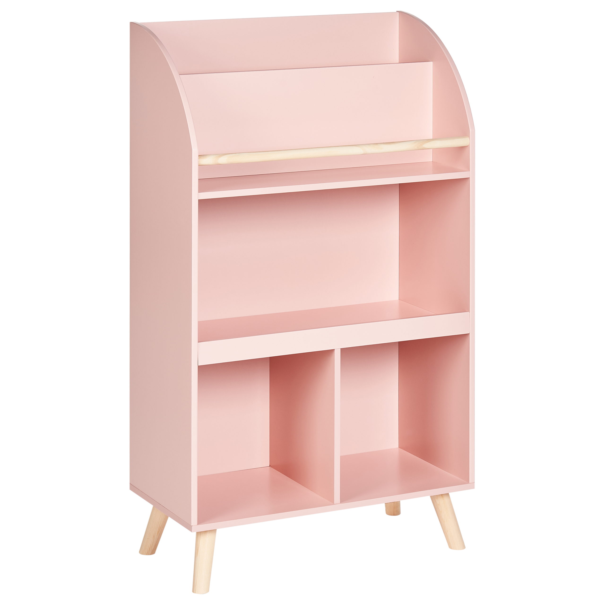 Kirjahylly 3 tasoa LILOET 102 cm Pastellipinkki