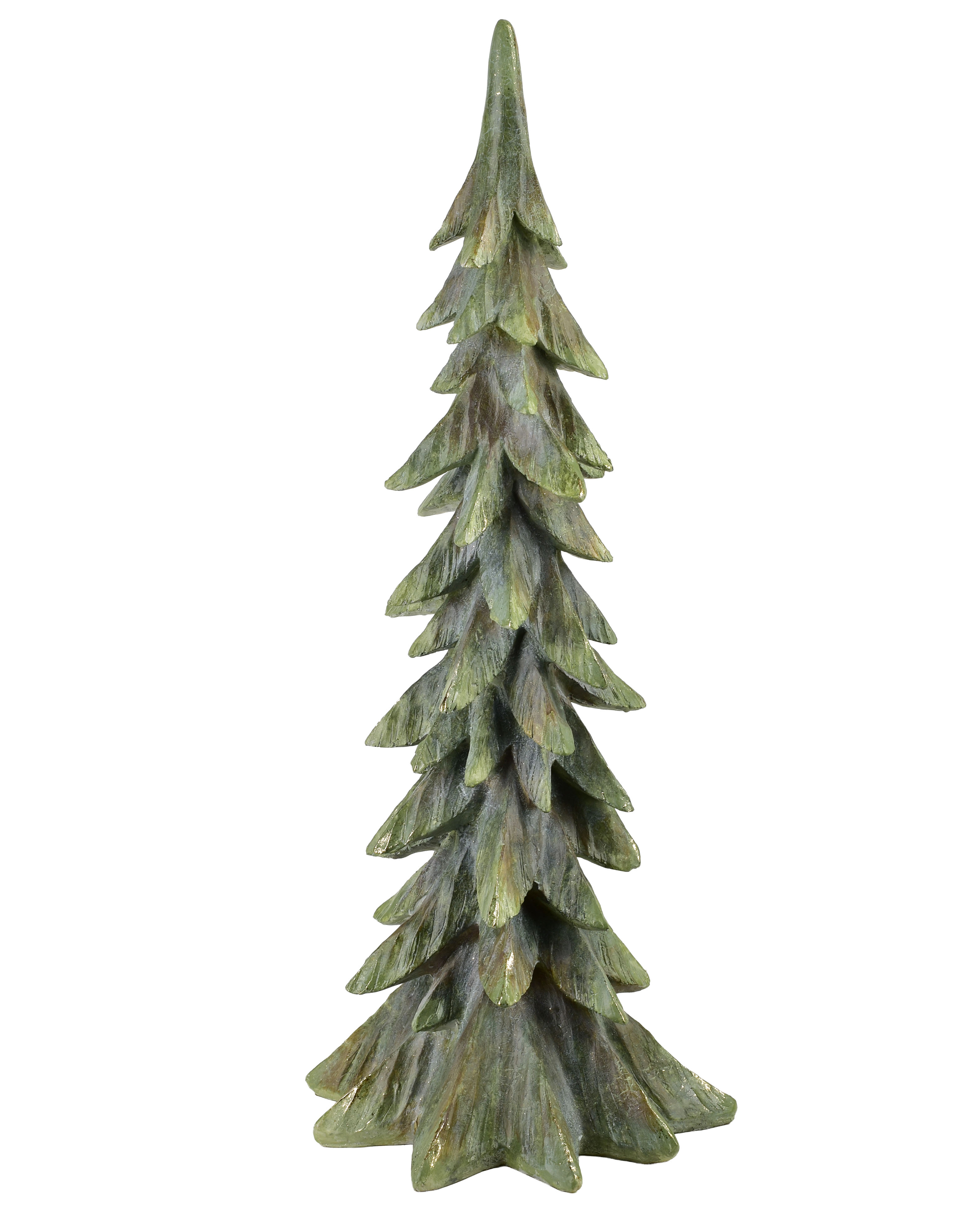 Joulukuusifiguuri SANTA LILA vihreä polyresiini 26x24x62, 5 cm