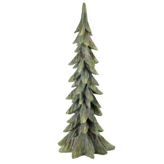 Joulukuusifiguuri SANTA LILA vihreä polyresiini 26x24x62, 5 cm