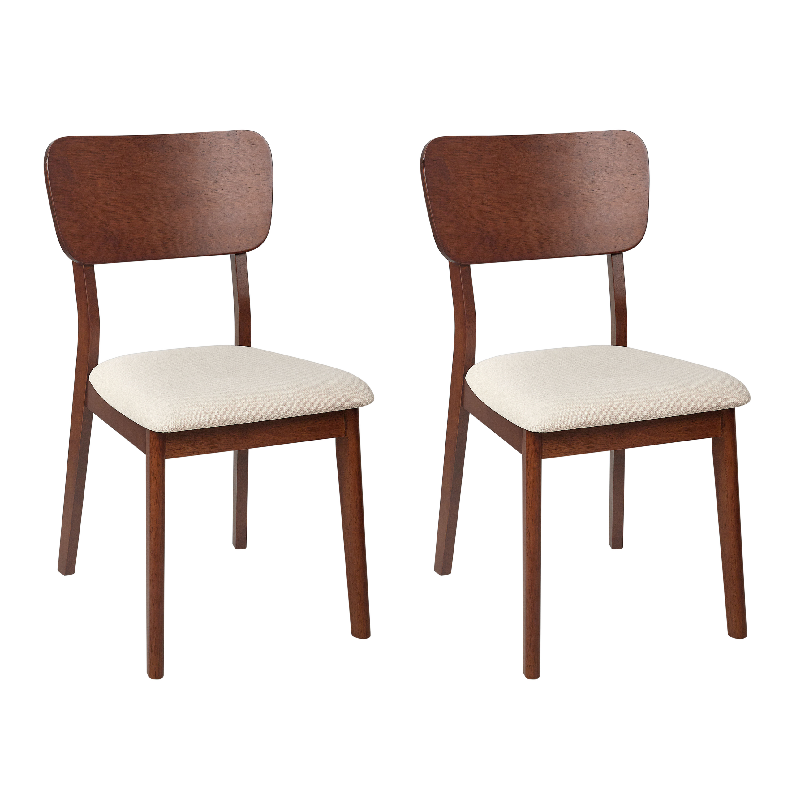 Ruokatuolisetti 2 kpl MINIER Puu Tummanruskea/beige