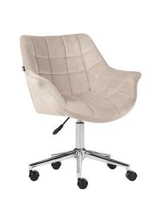 Työtuoli pyörivä LABELLE sametti Beige