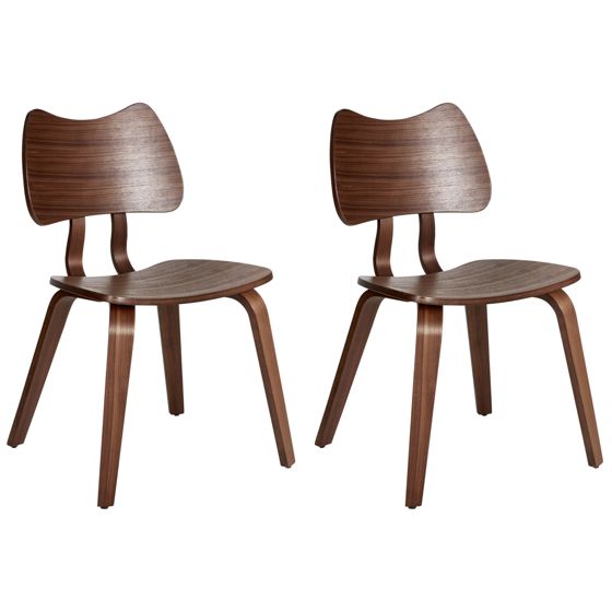 Ruokatuolisetti 2 kpl DIANA puu Tummanruskea