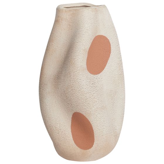 Kukkamaljakko BATOIDEA kivitavara 25 cm Vaaleanbeige