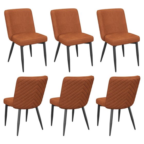 Ruokapöydän tuoli 6 kpl, samettia