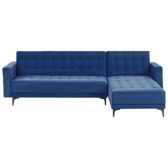 Moduulikulmavuodesohva ABERDEEN sametti Sininen 4-istuttava Vasen