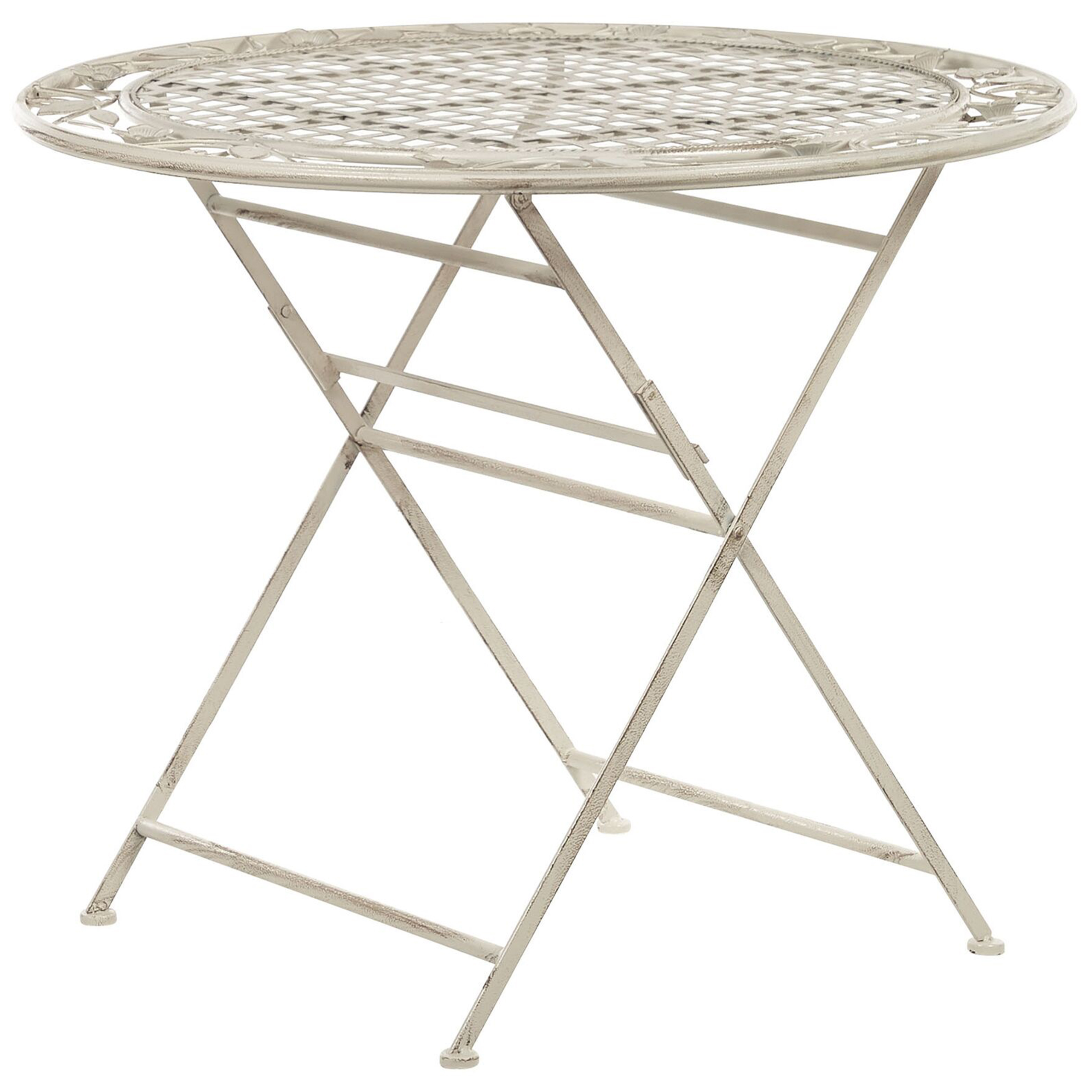 Bistropöytä BIVIO 90 cm 90 cm Metalli Luonnonvalkoinen