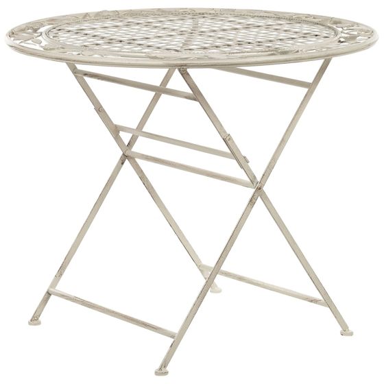 Bistropöytä BIVIO 90 cm 90 cm Metalli Luonnonvalkoinen