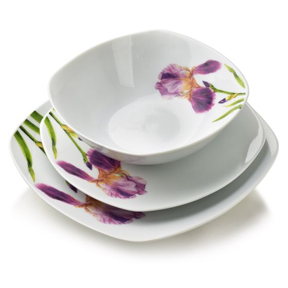 Astiasto posliini AFFEKDESIGN LEA IRIS 16,5/19,5/22 cm valkoinen 18-os.