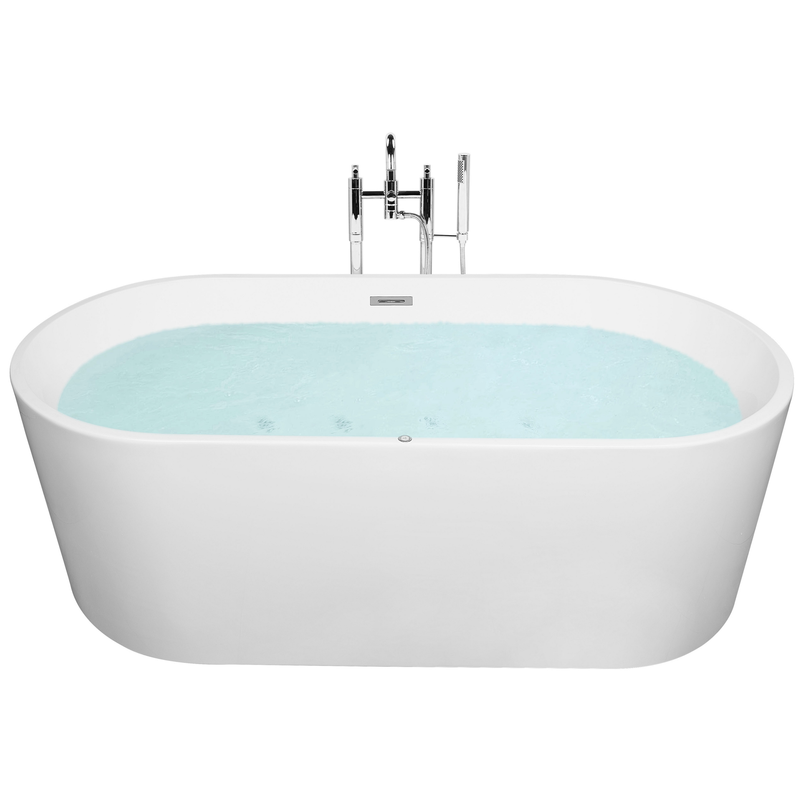 Vapaasti seisova poreamme LED-valolla HAVANA 170 x 80 cm Valkoinen
