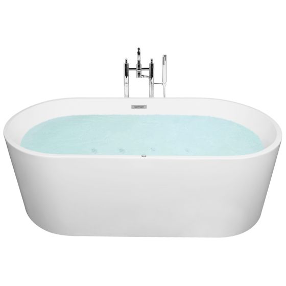 Vapaasti seisova poreamme LED-valolla HAVANA 170 x 80 cm Valkoinen