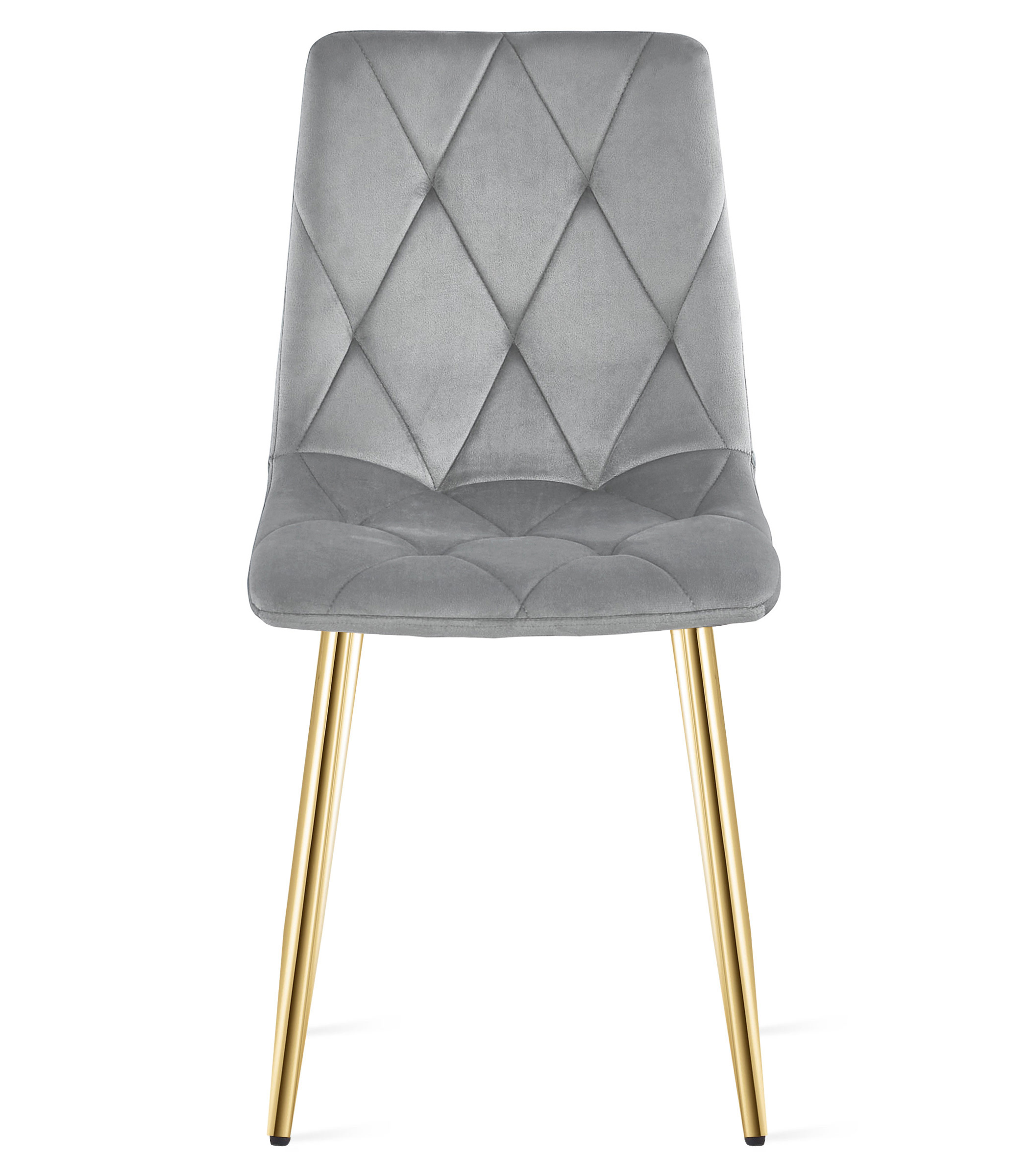 Tuoli - Leobert - LIBRA - sametti vaaleanharmaa/kullanväriset jalat - 45x54x86,5 cm