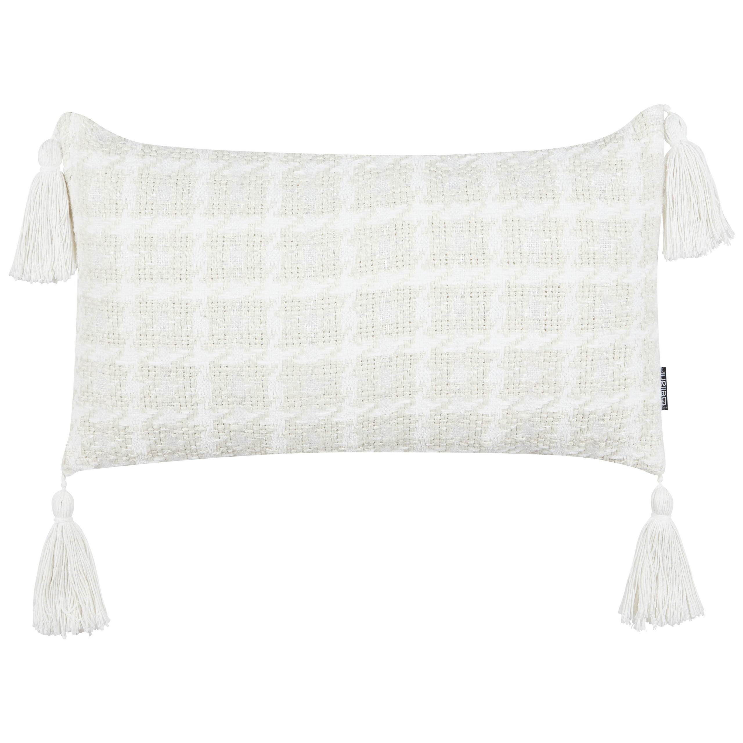 Koristetyyny DOURIS 30 x 60 cm Vaaleanbeige Ruutukuvio