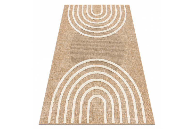 SPARK 0688A beige / kerma matto - Geometrinen, sisal, rakenne 160x220 cm