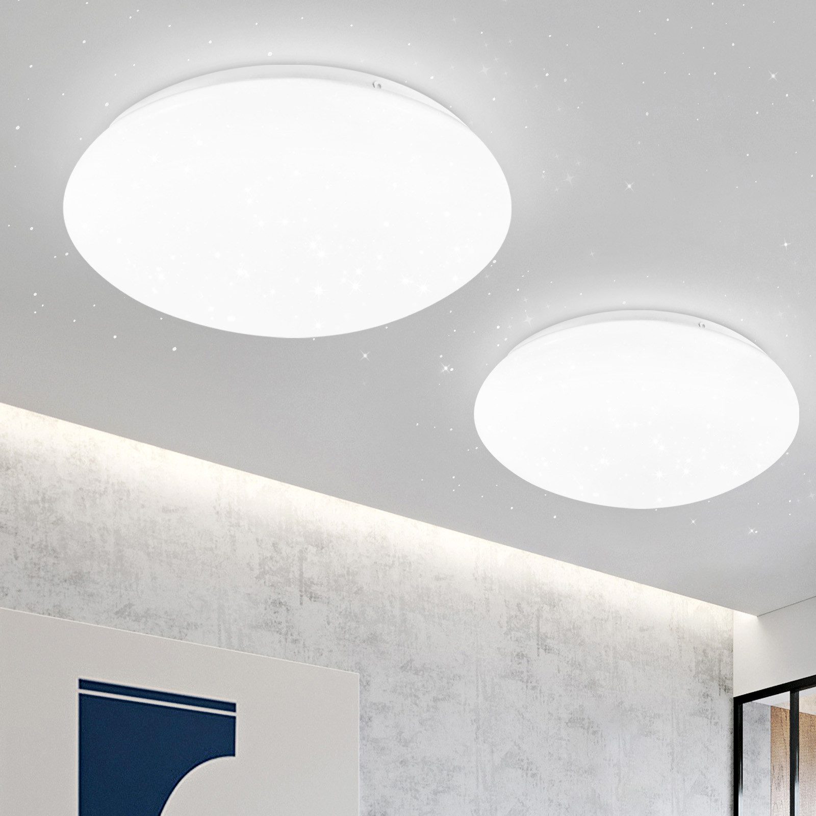 NETTLIFE Second LED - kattovalaisin keittiöön - makuuhuoneeseen Ø 16, 5 cm, 6500 K, viileä valkoinen, 5 W
