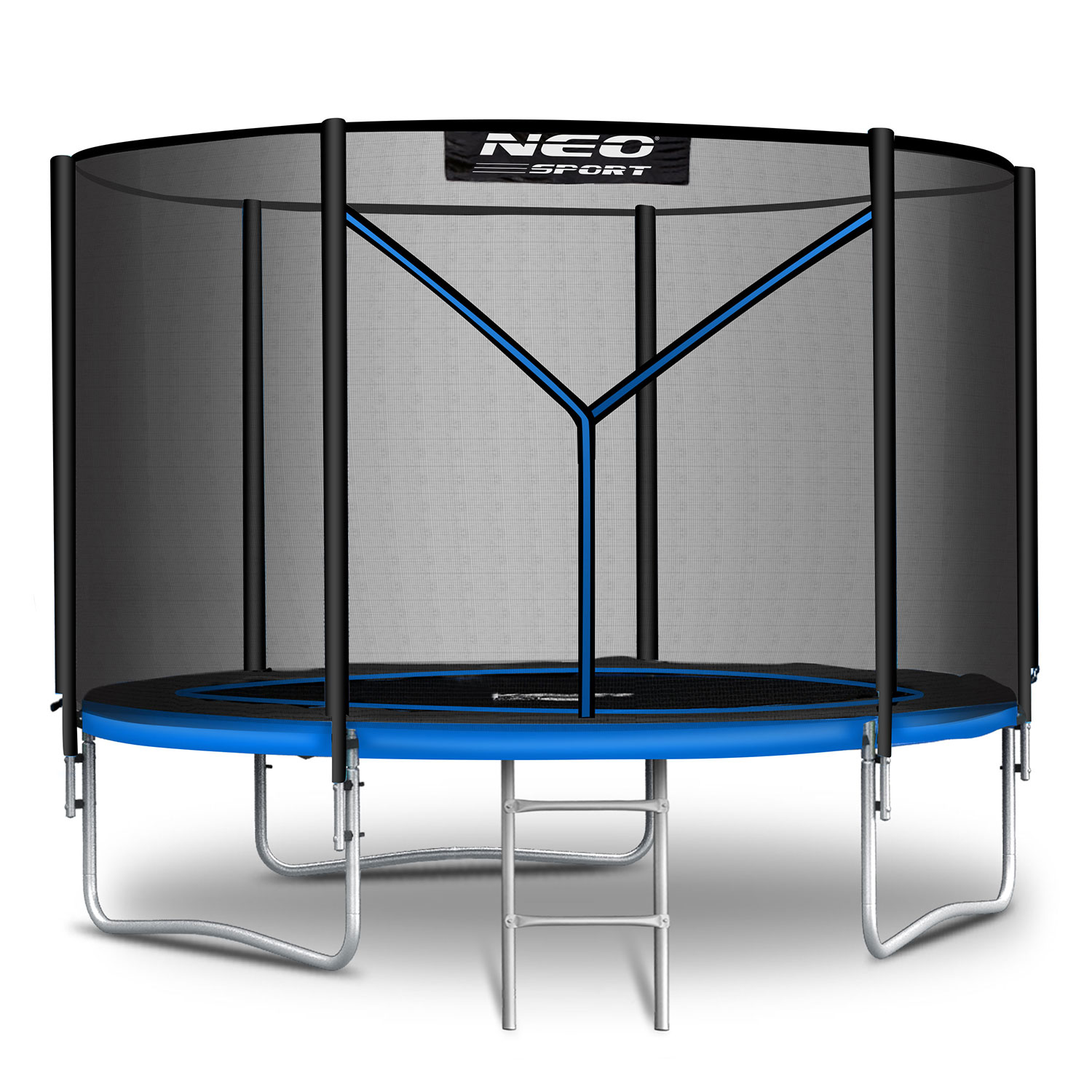 Neo-Sport 183 cm pihatrampoliini verkolla ja ulkotikkailla