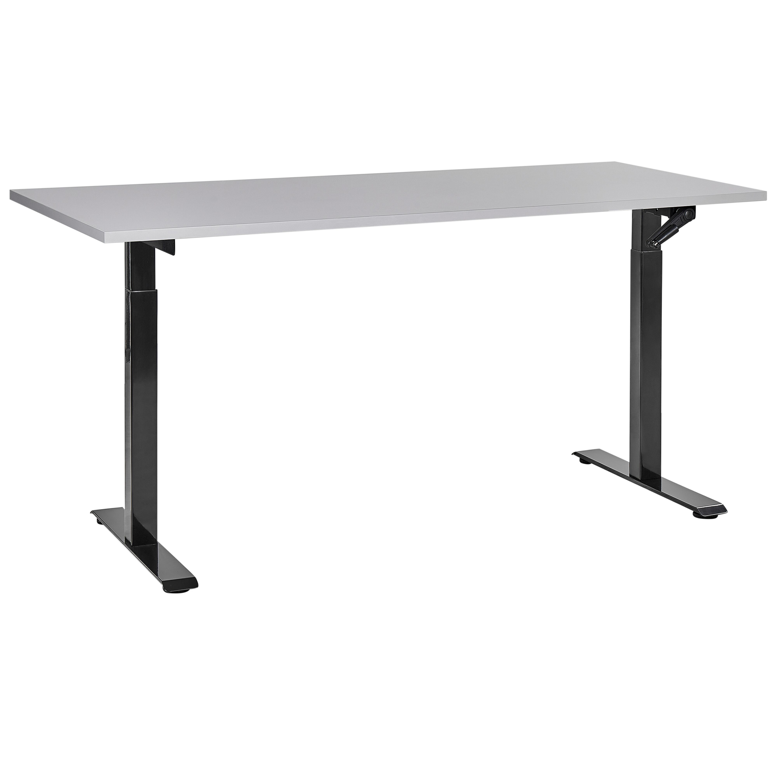 Manuaalisesti säädettävä työpöytä DESTINES Harmaa/musta 160 cm 72 cm