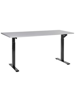 Manuaalisesti säädettävä työpöytä DESTINES Harmaa/musta 160 cm 72 cm
