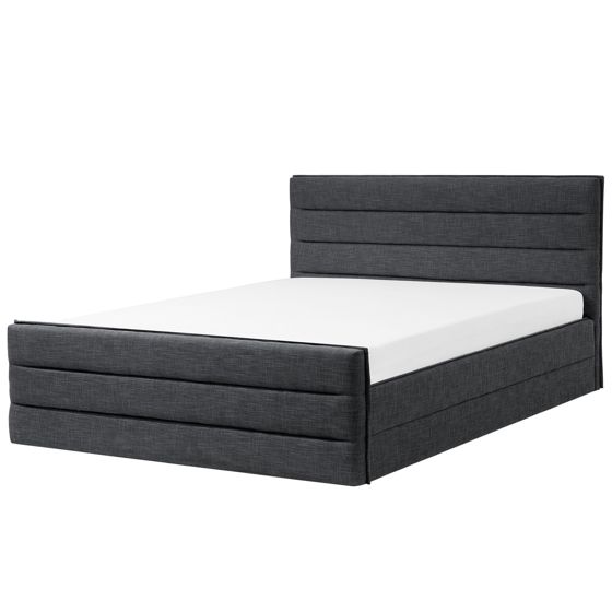 Sänky kangas VALBONNE 180 x 200 cm Tummanharmaa