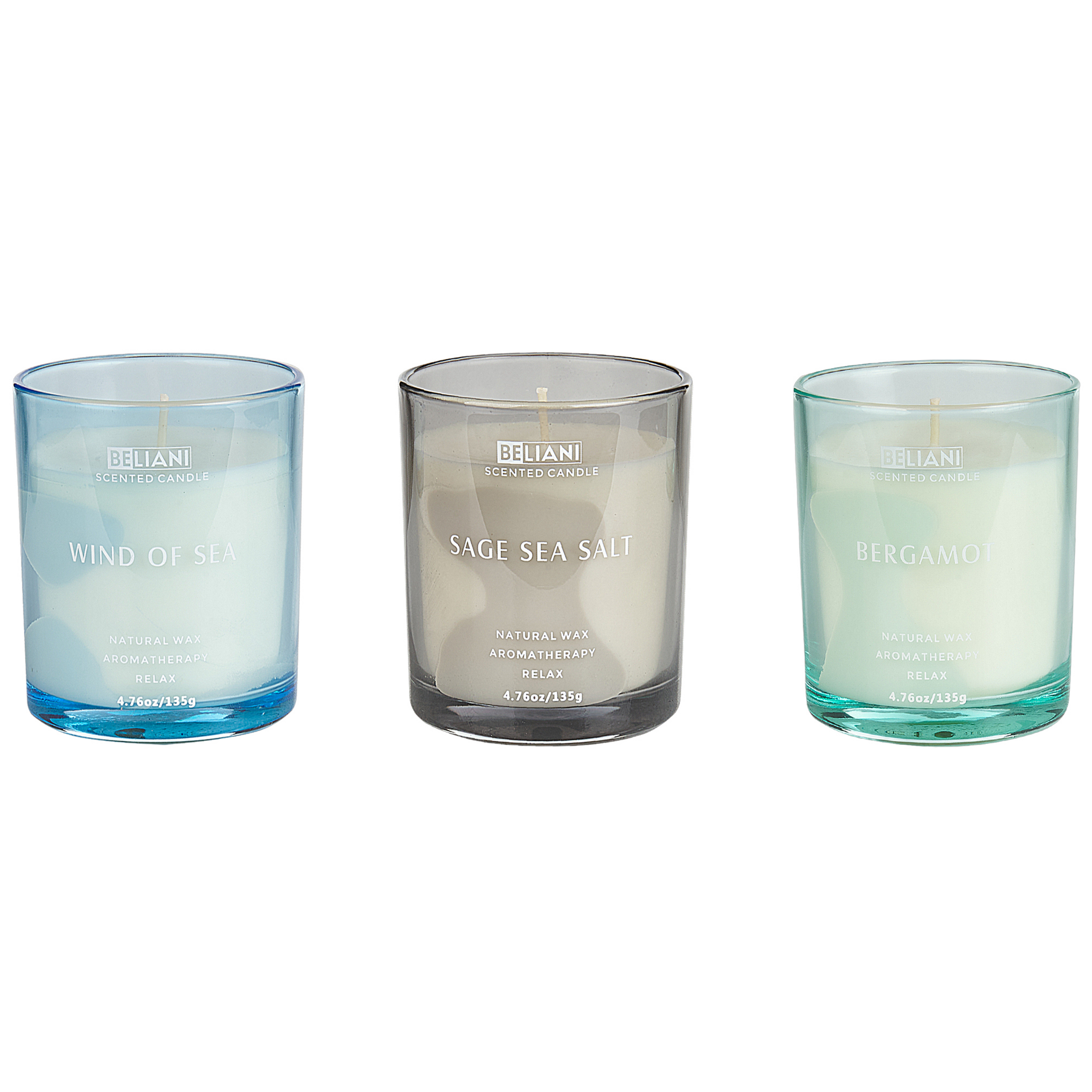 Tuoksukynttiläsetti 3 kpl SHEER JOY Soijavaha Raikkaat tuoksut